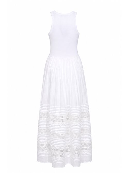 Abito lungo in cotone con pizzo e ricami POLO RALPH LAUREN | 211A12914001